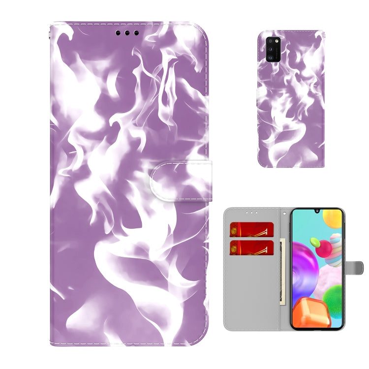 For Samsung Galaxy A41 Cloud Fog Pattern Horizontal Flip Leather Case with Holder & Card Slot & Wallet