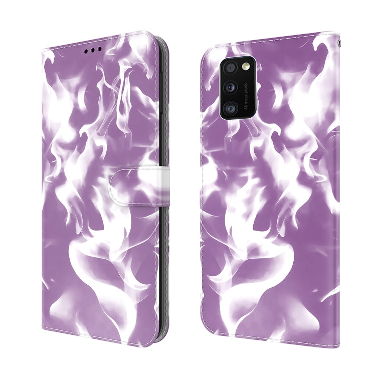 For Samsung Galaxy A41 Cloud Fog Pattern Horizontal Flip Leather Case with Holder & Card Slot & Wallet