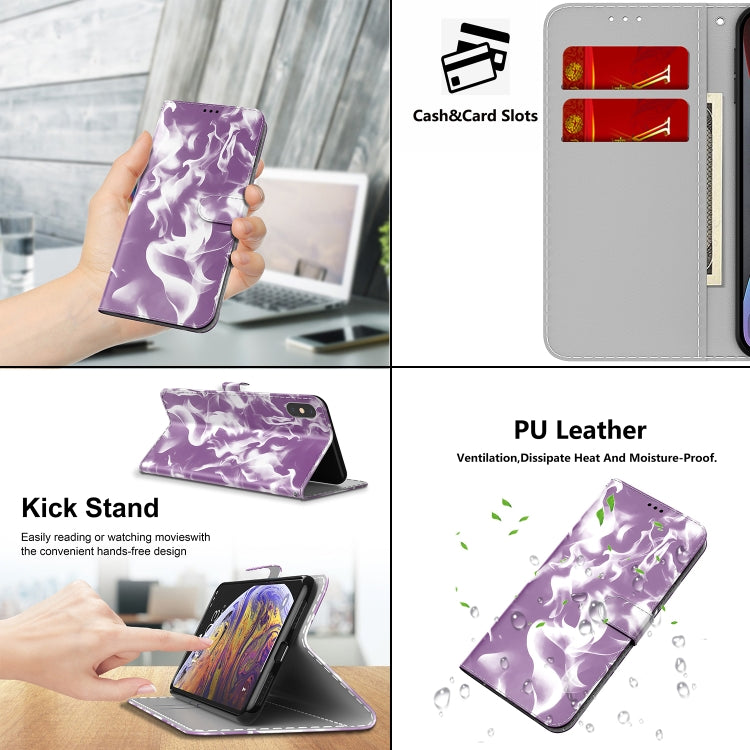 For Samsung Galaxy A41 Cloud Fog Pattern Horizontal Flip Leather Case with Holder & Card Slot & Wallet