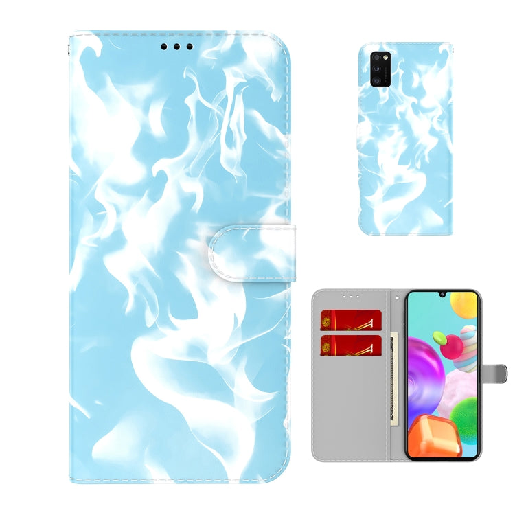 For Samsung Galaxy A41 Cloud Fog Pattern Horizontal Flip Leather Case with Holder & Card Slot & Wallet