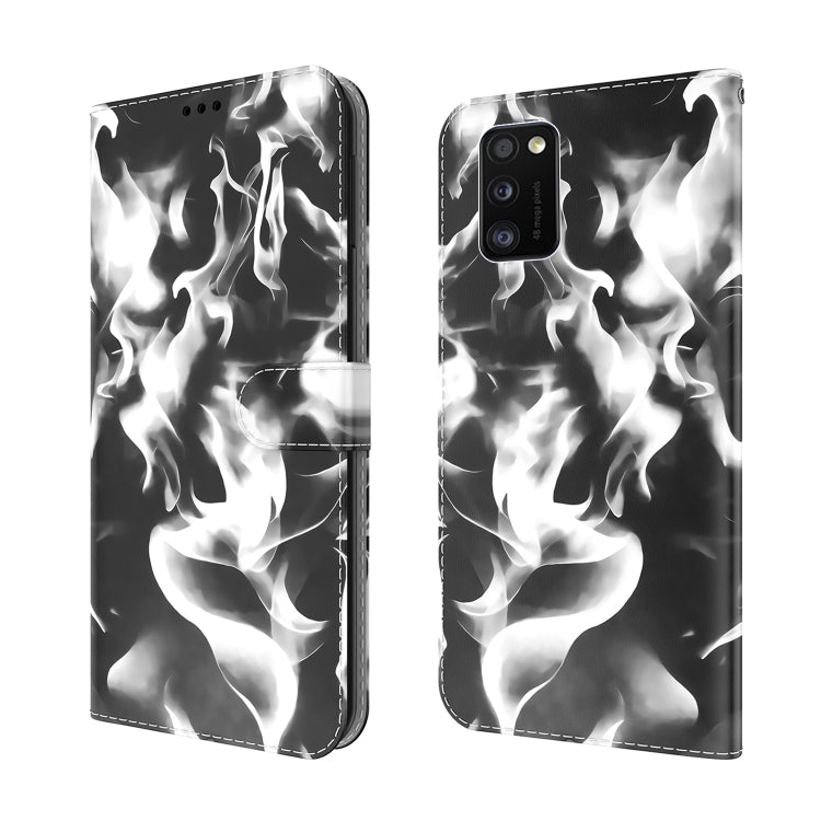 For Samsung Galaxy A41 Cloud Fog Pattern Horizontal Flip Leather Case with Holder & Card Slot & Wallet