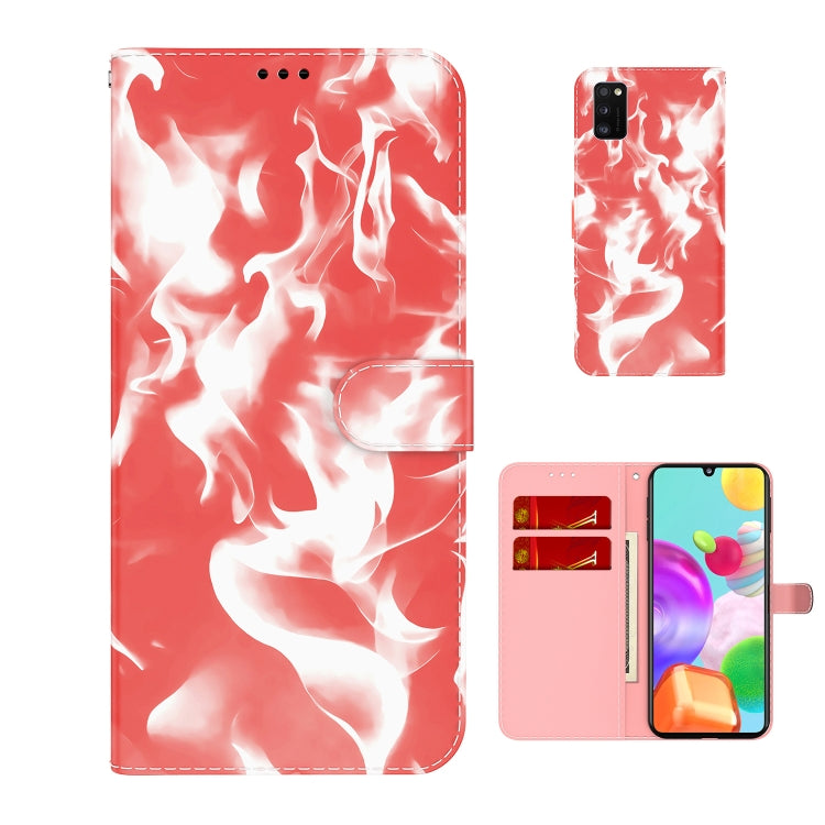 For Samsung Galaxy A41 Cloud Fog Pattern Horizontal Flip Leather Case with Holder & Card Slot & Wallet