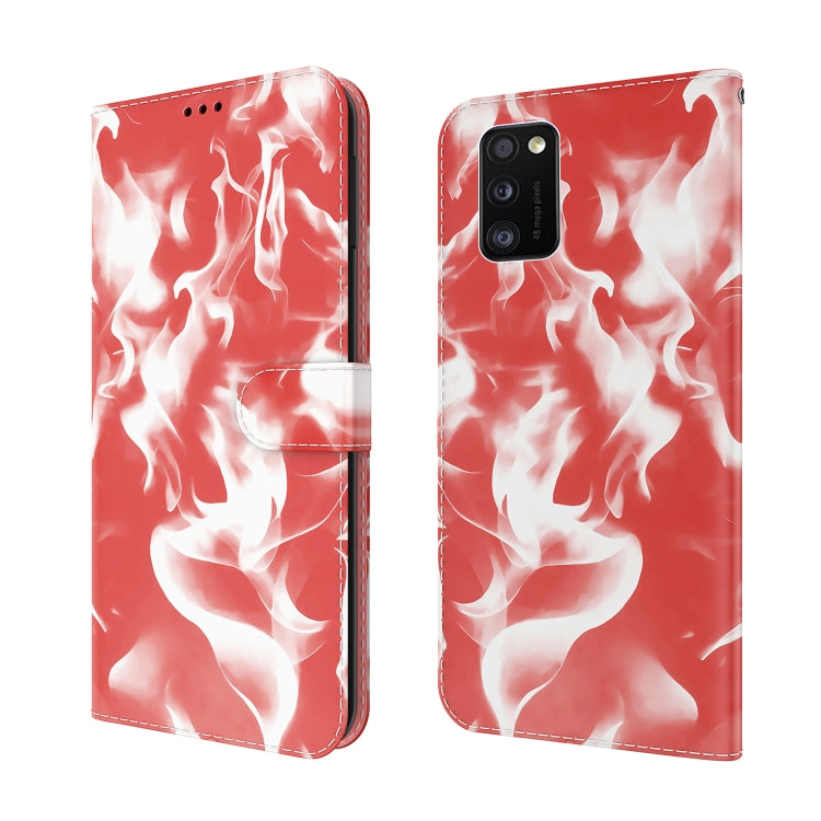 For Samsung Galaxy A41 Cloud Fog Pattern Horizontal Flip Leather Case with Holder & Card Slot & Wallet