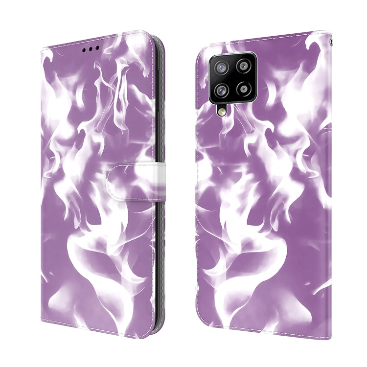 For Samsung Galaxy A42 5G Cloud Fog Pattern Horizontal Flip Leather Case with Holder & Card Slot & Wallet