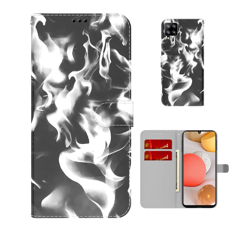 For Samsung Galaxy A42 5G Cloud Fog Pattern Horizontal Flip Leather Case with Holder & Card Slot & Wallet