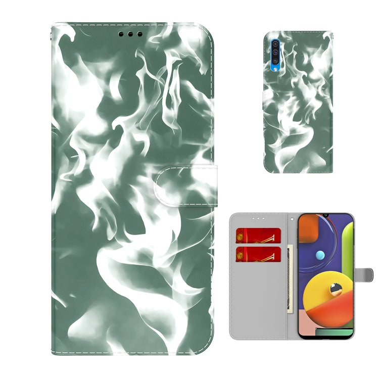 For Samsung Galaxy A50 / A30s / A50s Cloud Fog Pattern Horizontal Flip Leather Case with Holder & Card Slot & Wallet