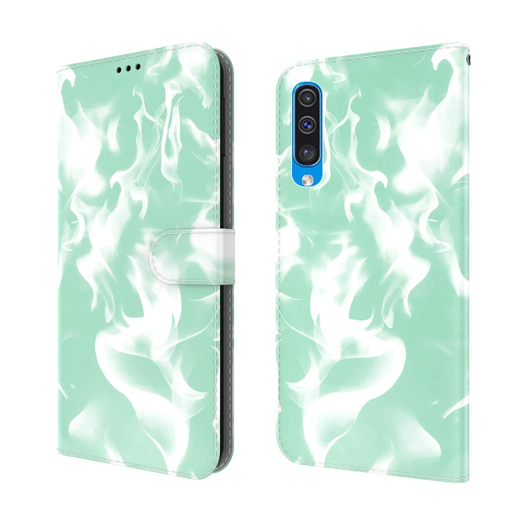 For Samsung Galaxy A50 / A30s / A50s Cloud Fog Pattern Horizontal Flip Leather Case with Holder & Card Slot & Wallet