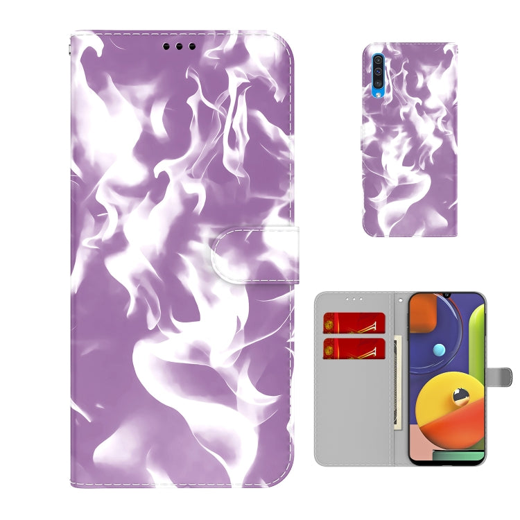 For Samsung Galaxy A50 / A30s / A50s Cloud Fog Pattern Horizontal Flip Leather Case with Holder & Card Slot & Wallet