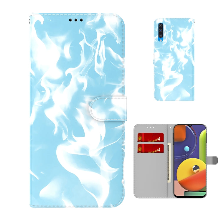 For Samsung Galaxy A50 / A30s / A50s Cloud Fog Pattern Horizontal Flip Leather Case with Holder & Card Slot & Wallet