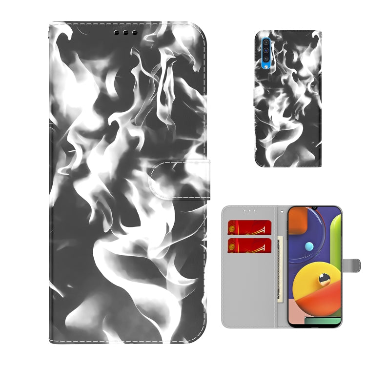 For Samsung Galaxy A50 / A30s / A50s Cloud Fog Pattern Horizontal Flip Leather Case with Holder & Card Slot & Wallet