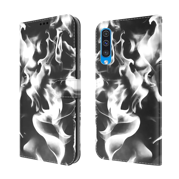 For Samsung Galaxy A50 / A30s / A50s Cloud Fog Pattern Horizontal Flip Leather Case with Holder & Card Slot & Wallet