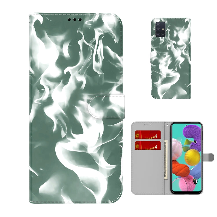 For Samsung Galaxy A51 4G Cloud Fog Pattern Horizontal Flip Leather Case with Holder & Card Slot & Wallet