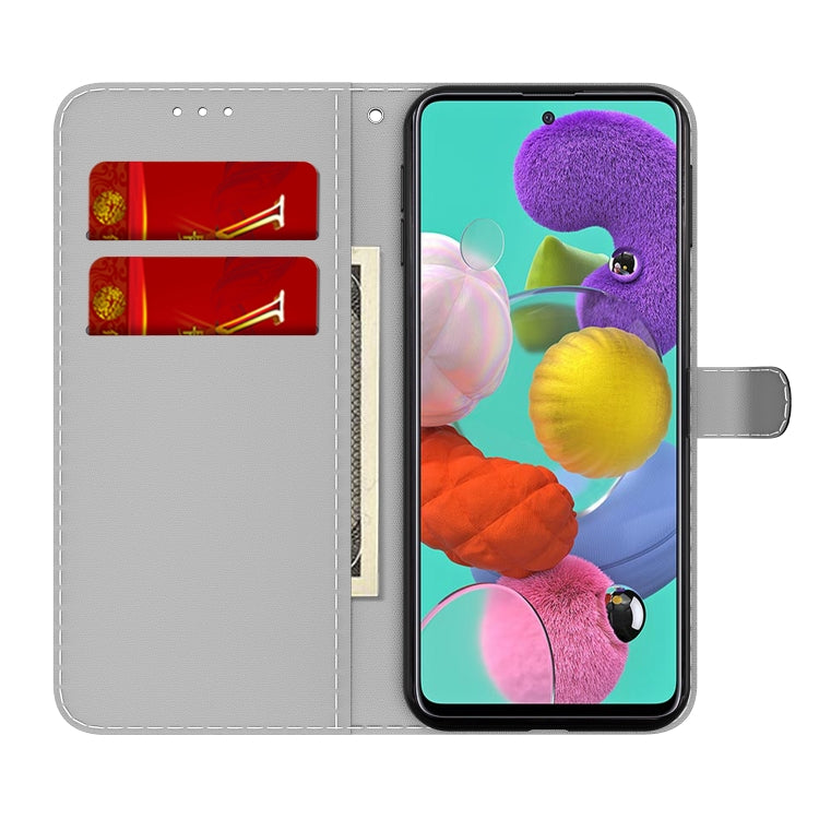 For Samsung Galaxy A51 4G Cloud Fog Pattern Horizontal Flip Leather Case with Holder & Card Slot & Wallet