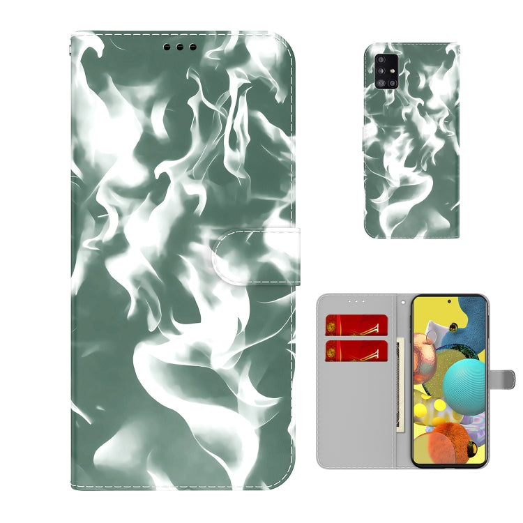 For Samsung Galaxy A51 5G Cloud Fog Pattern Horizontal Flip Leather Case with Holder & Card Slot & Wallet