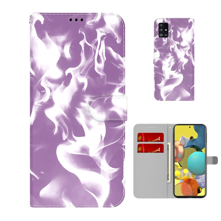 For Samsung Galaxy A51 5G Cloud Fog Pattern Horizontal Flip Leather Case with Holder & Card Slot & Wallet