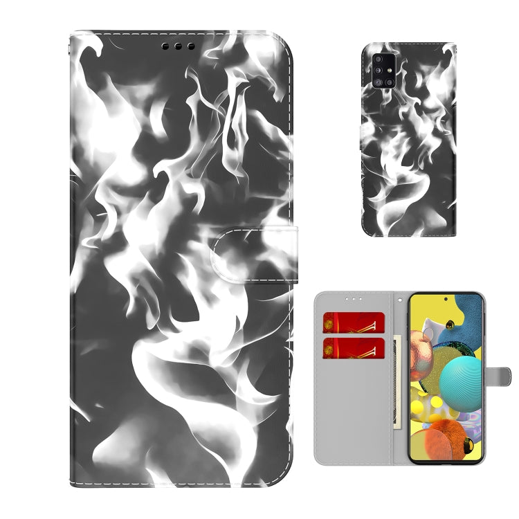 For Samsung Galaxy A51 5G Cloud Fog Pattern Horizontal Flip Leather Case with Holder & Card Slot & Wallet