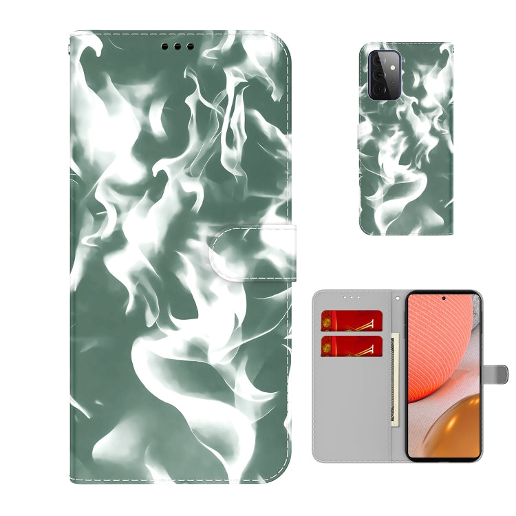 For Samsung Galaxy A52 5G / 4G Cloud Fog Pattern Horizontal Flip Leather Case with Holder & Card Slot & Wallet