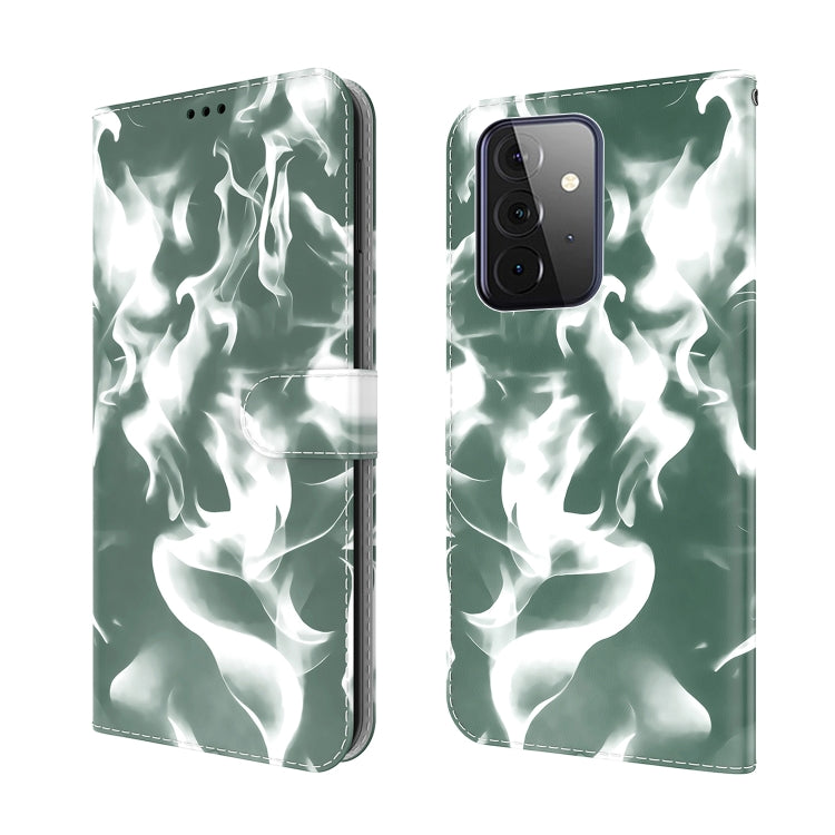 For Samsung Galaxy A52 5G / 4G Cloud Fog Pattern Horizontal Flip Leather Case with Holder & Card Slot & Wallet