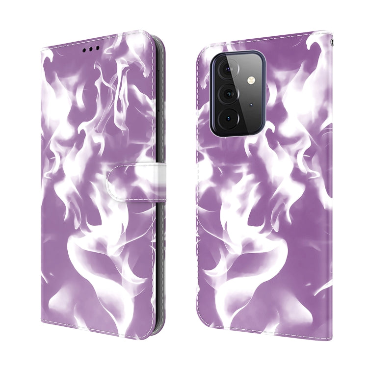 For Samsung Galaxy A52 5G / 4G Cloud Fog Pattern Horizontal Flip Leather Case with Holder & Card Slot & Wallet