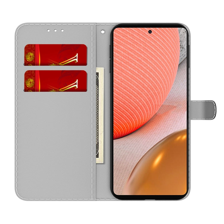 For Samsung Galaxy A52 5G / 4G Cloud Fog Pattern Horizontal Flip Leather Case with Holder & Card Slot & Wallet
