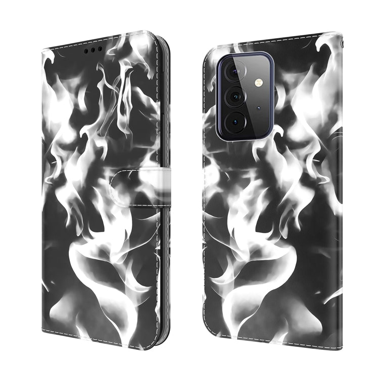 For Samsung Galaxy A52 5G / 4G Cloud Fog Pattern Horizontal Flip Leather Case with Holder & Card Slot & Wallet