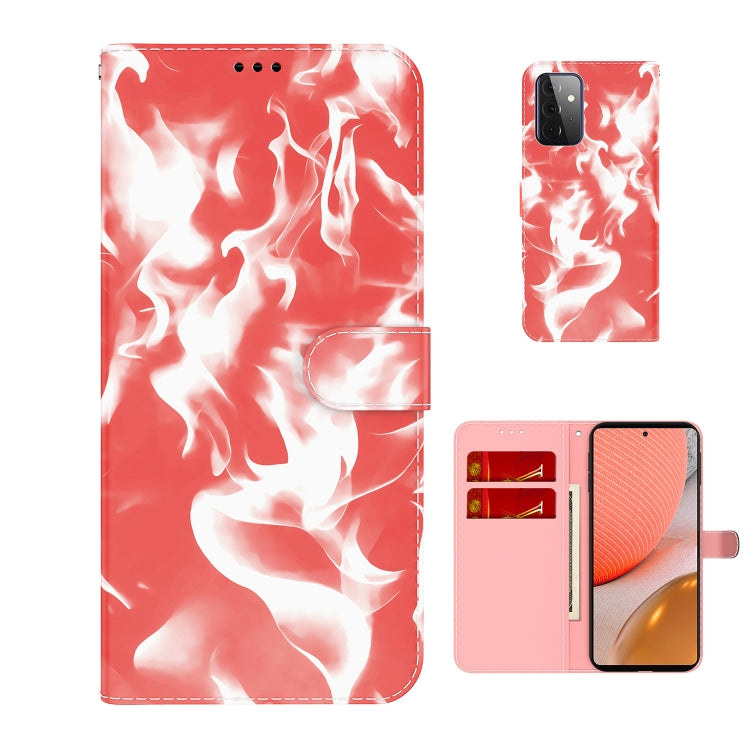 For Samsung Galaxy A52 5G / 4G Cloud Fog Pattern Horizontal Flip Leather Case with Holder & Card Slot & Wallet