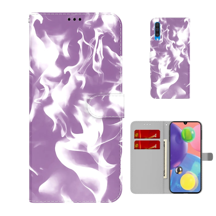 For Samsung Galaxy A70 / A70s Cloud Fog Pattern Horizontal Flip Leather Case with Holder & Card Slot & Wallet
