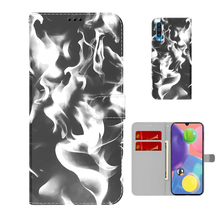 For Samsung Galaxy A70 / A70s Cloud Fog Pattern Horizontal Flip Leather Case with Holder & Card Slot & Wallet