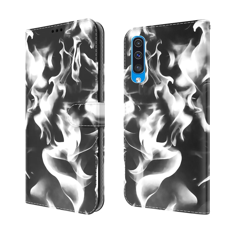 For Samsung Galaxy A70 / A70s Cloud Fog Pattern Horizontal Flip Leather Case with Holder & Card Slot & Wallet