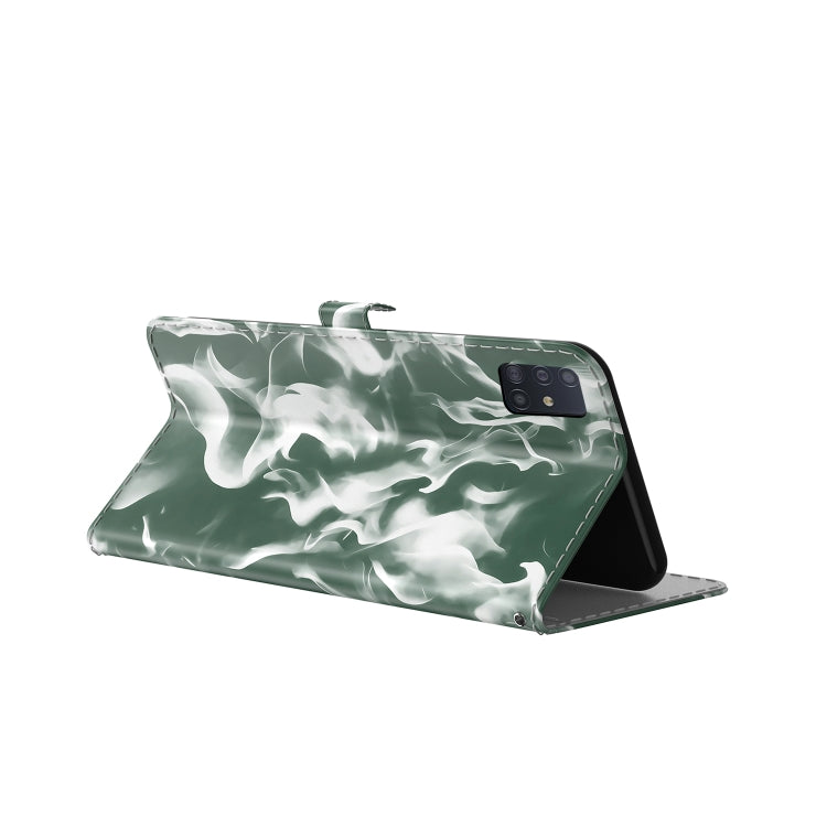 For Samsung Galaxy A71 4G Cloud Fog Pattern Horizontal Flip Leather Case with Holder & Card Slot & Wallet