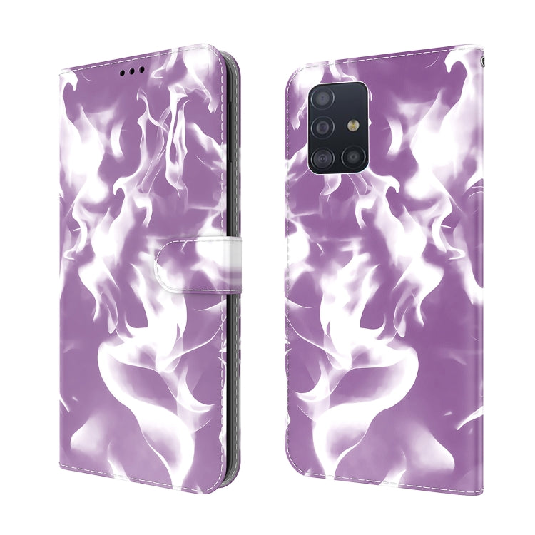 For Samsung Galaxy A71 4G Cloud Fog Pattern Horizontal Flip Leather Case with Holder & Card Slot & Wallet