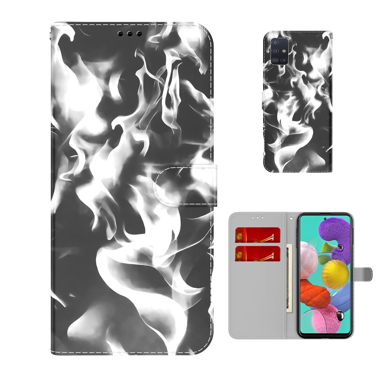 For Samsung Galaxy A71 4G Cloud Fog Pattern Horizontal Flip Leather Case with Holder & Card Slot & Wallet