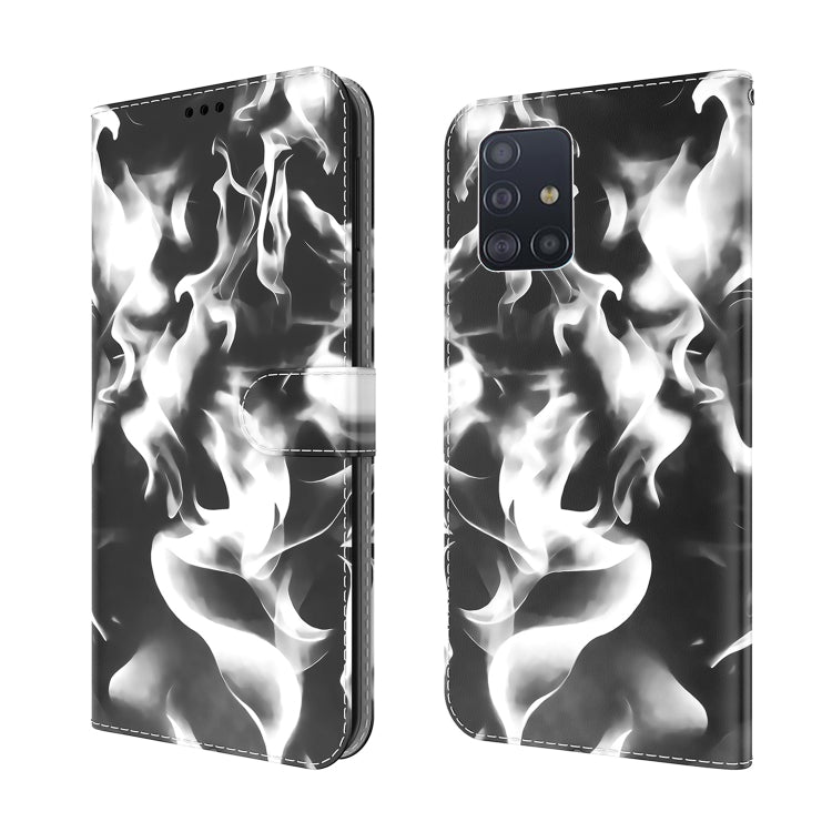 For Samsung Galaxy A71 4G Cloud Fog Pattern Horizontal Flip Leather Case with Holder & Card Slot & Wallet
