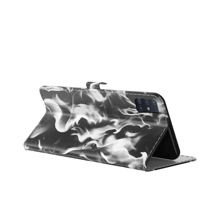 For Samsung Galaxy A71 4G Cloud Fog Pattern Horizontal Flip Leather Case with Holder & Card Slot & Wallet
