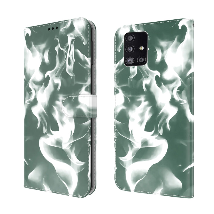 For Samsung Galaxy A71 5G Cloud Fog Pattern Horizontal Flip Leather Case with Holder & Card Slot & Wallet