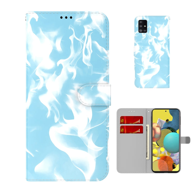 For Samsung Galaxy A71 5G Cloud Fog Pattern Horizontal Flip Leather Case with Holder & Card Slot & Wallet