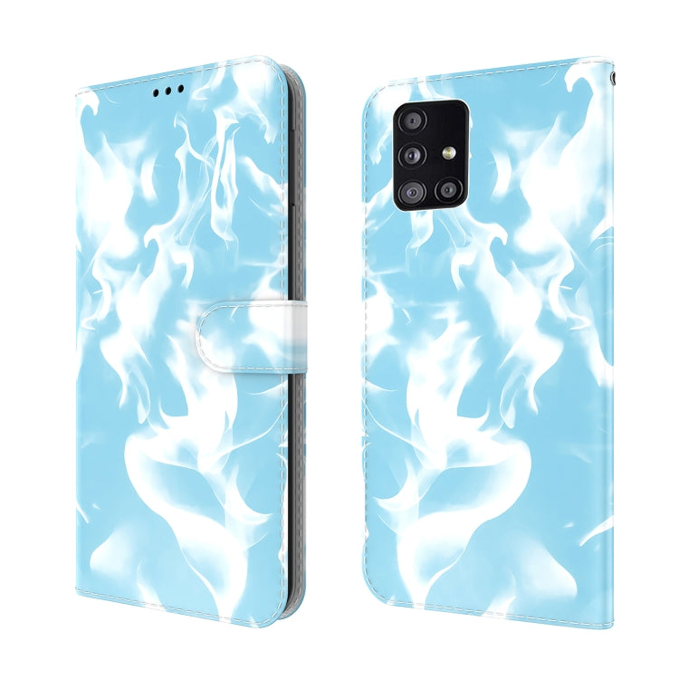 For Samsung Galaxy A71 5G Cloud Fog Pattern Horizontal Flip Leather Case with Holder & Card Slot & Wallet