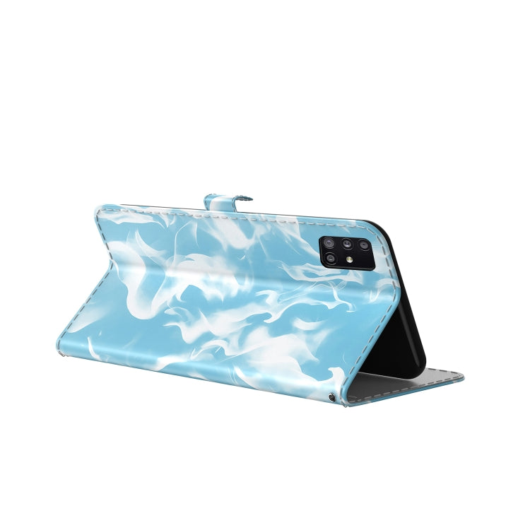 For Samsung Galaxy A71 5G Cloud Fog Pattern Horizontal Flip Leather Case with Holder & Card Slot & Wallet
