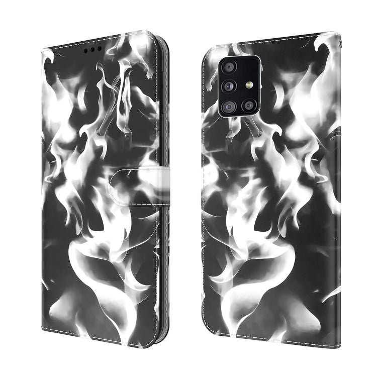For Samsung Galaxy A71 5G Cloud Fog Pattern Horizontal Flip Leather Case with Holder & Card Slot & Wallet