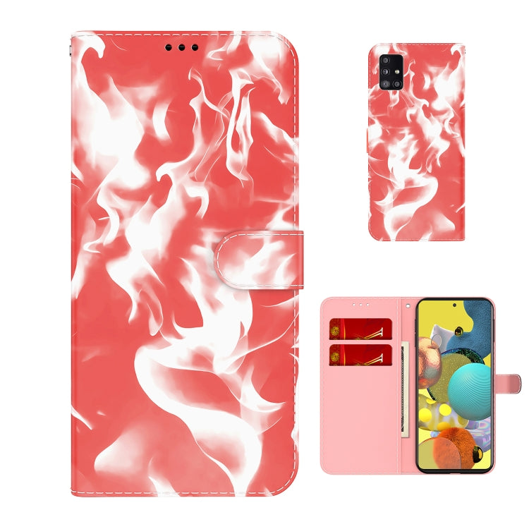 For Samsung Galaxy A71 5G Cloud Fog Pattern Horizontal Flip Leather Case with Holder & Card Slot & Wallet