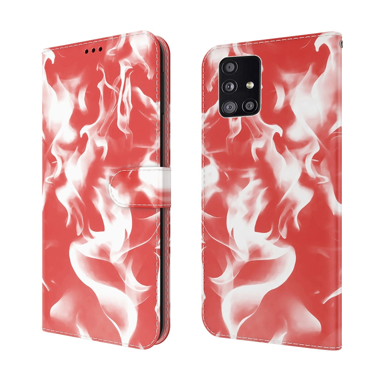 For Samsung Galaxy A71 5G Cloud Fog Pattern Horizontal Flip Leather Case with Holder & Card Slot & Wallet