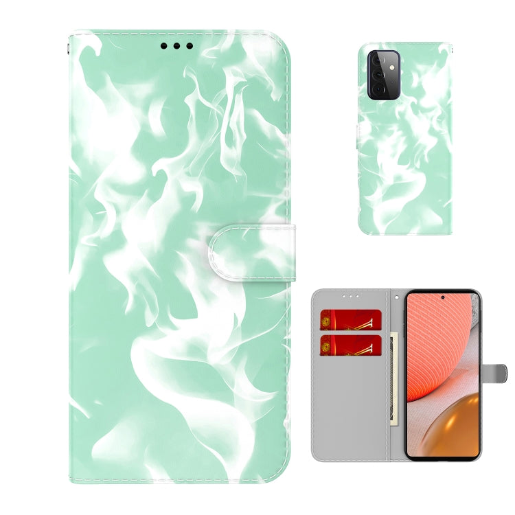 For Samsung Galaxy A72 5G / 4G Cloud Fog Pattern Horizontal Flip Leather Case with Holder & Card Slot & Wallet