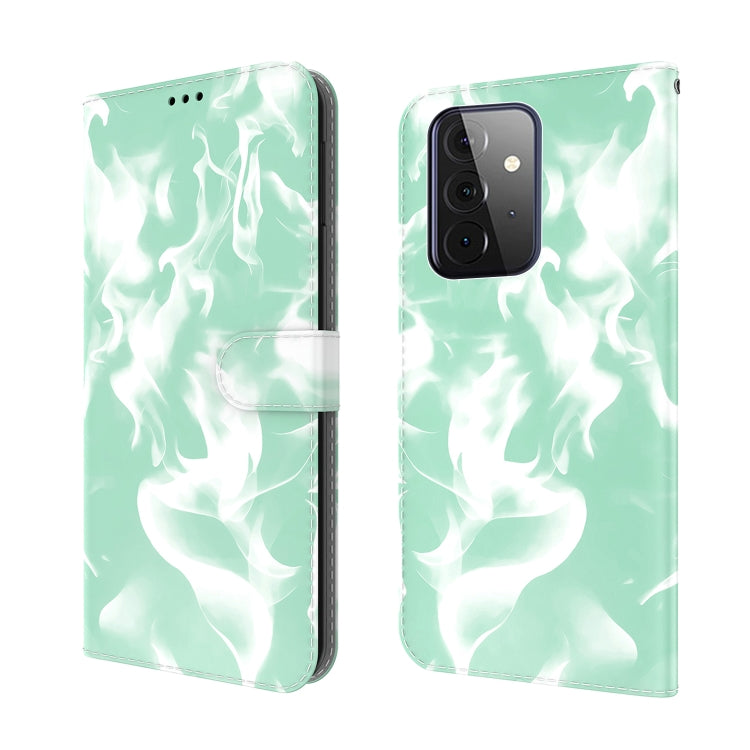 For Samsung Galaxy A72 5G / 4G Cloud Fog Pattern Horizontal Flip Leather Case with Holder & Card Slot & Wallet