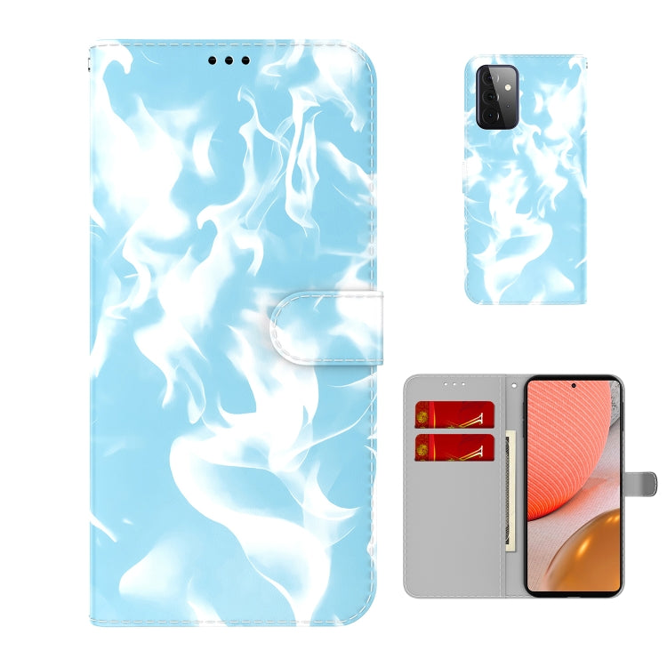 For Samsung Galaxy A72 5G / 4G Cloud Fog Pattern Horizontal Flip Leather Case with Holder & Card Slot & Wallet