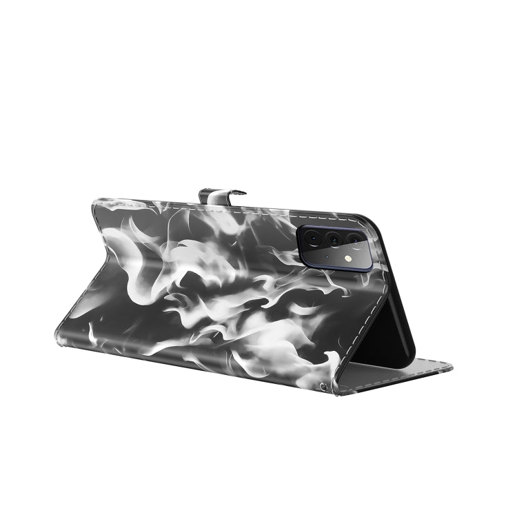 For Samsung Galaxy A72 5G / 4G Cloud Fog Pattern Horizontal Flip Leather Case with Holder & Card Slot & Wallet