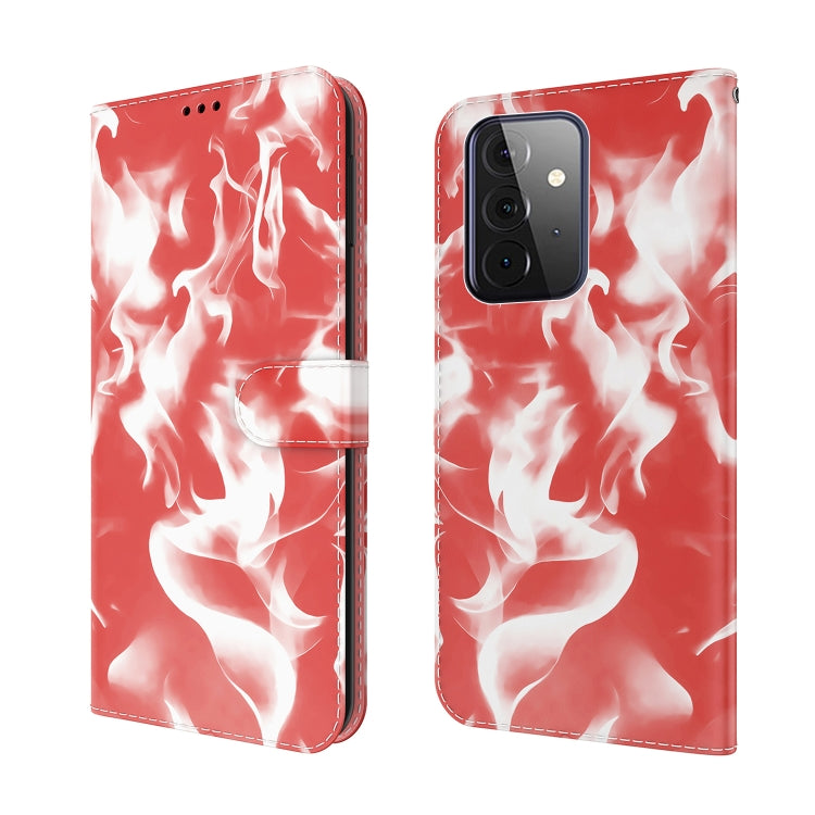 For Samsung Galaxy A72 5G / 4G Cloud Fog Pattern Horizontal Flip Leather Case with Holder & Card Slot & Wallet