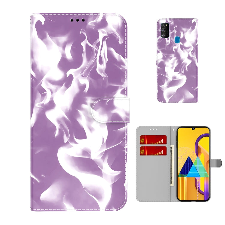 For Samsung Galaxy M30s / M20s Cloud Fog Pattern Horizontal Flip Leather Case with Holder & Card Slot & Wallet
