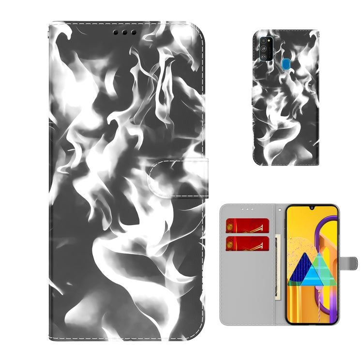 For Samsung Galaxy M30s / M20s Cloud Fog Pattern Horizontal Flip Leather Case with Holder & Card Slot & Wallet