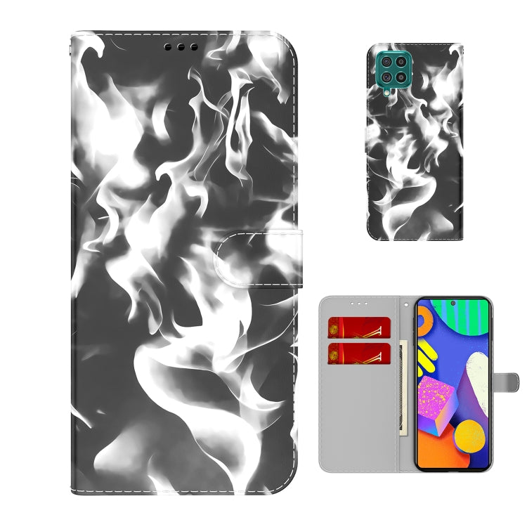 For Samsung Galaxy M62 / F62 Cloud Fog Pattern Horizontal Flip Leather Case with Holder & Card Slot & Wallet