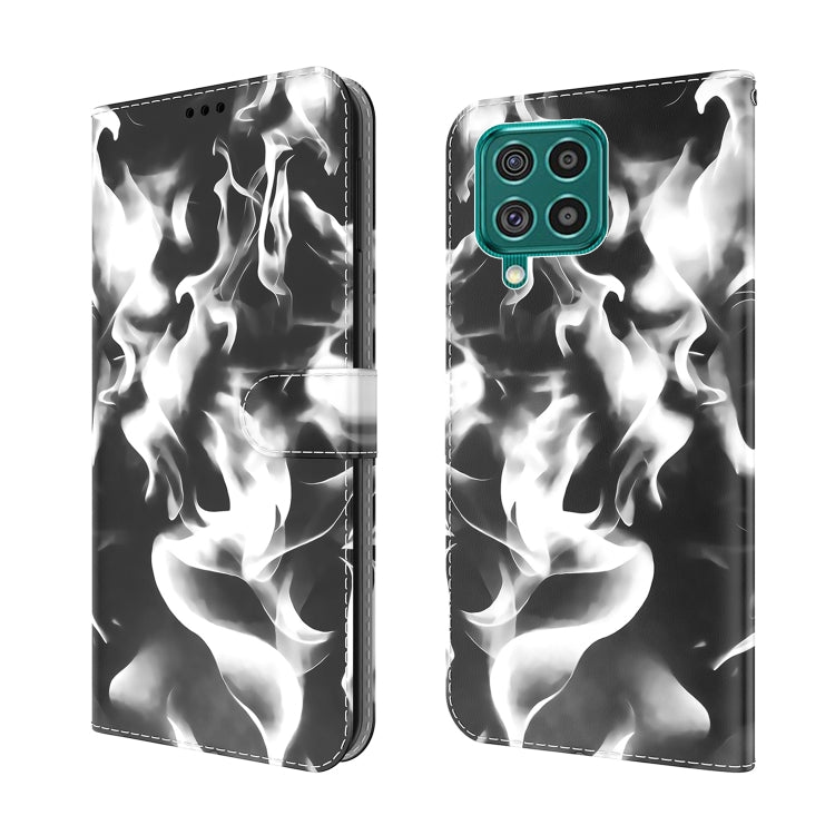 For Samsung Galaxy M62 / F62 Cloud Fog Pattern Horizontal Flip Leather Case with Holder & Card Slot & Wallet